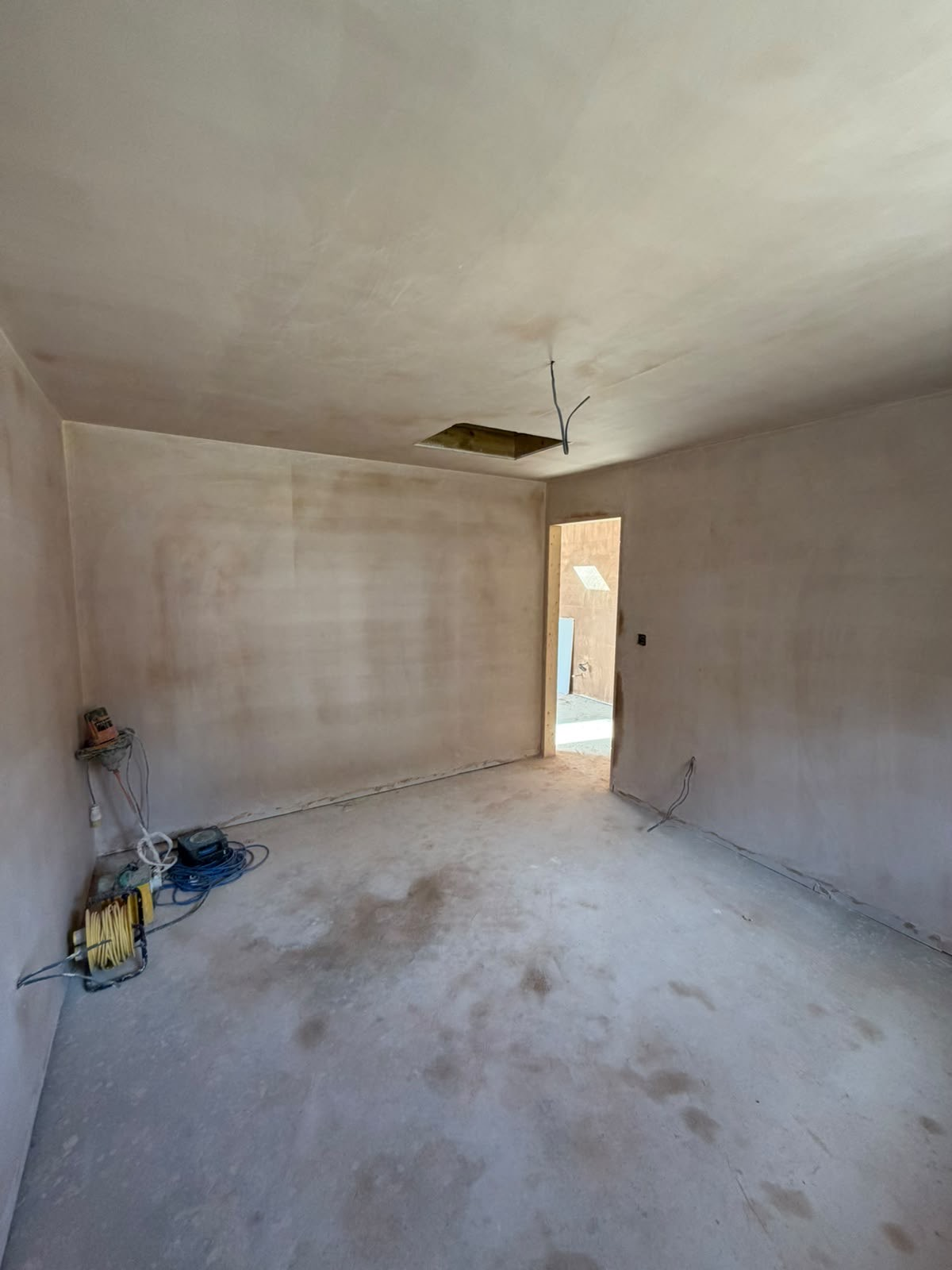 Plastered Room with Ceiling Hatch